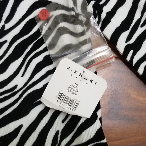 J Khaki Girls NWT Lepord Animal Print Dress Long Sleeve Red Trim Size 10 Cotton - Picture 10 of 10